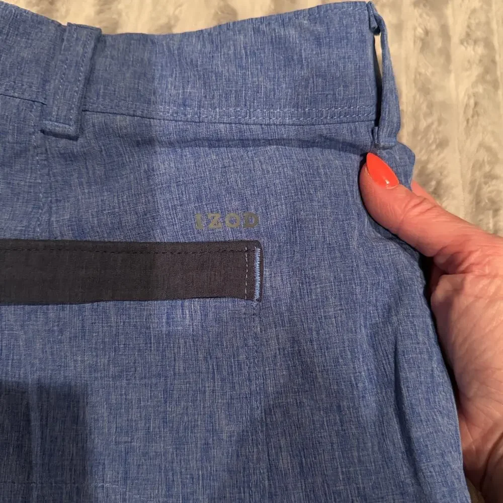 IZOD Saltwater Stretch Men's Shorts Size 42 Blue‎ Heathered 9.5